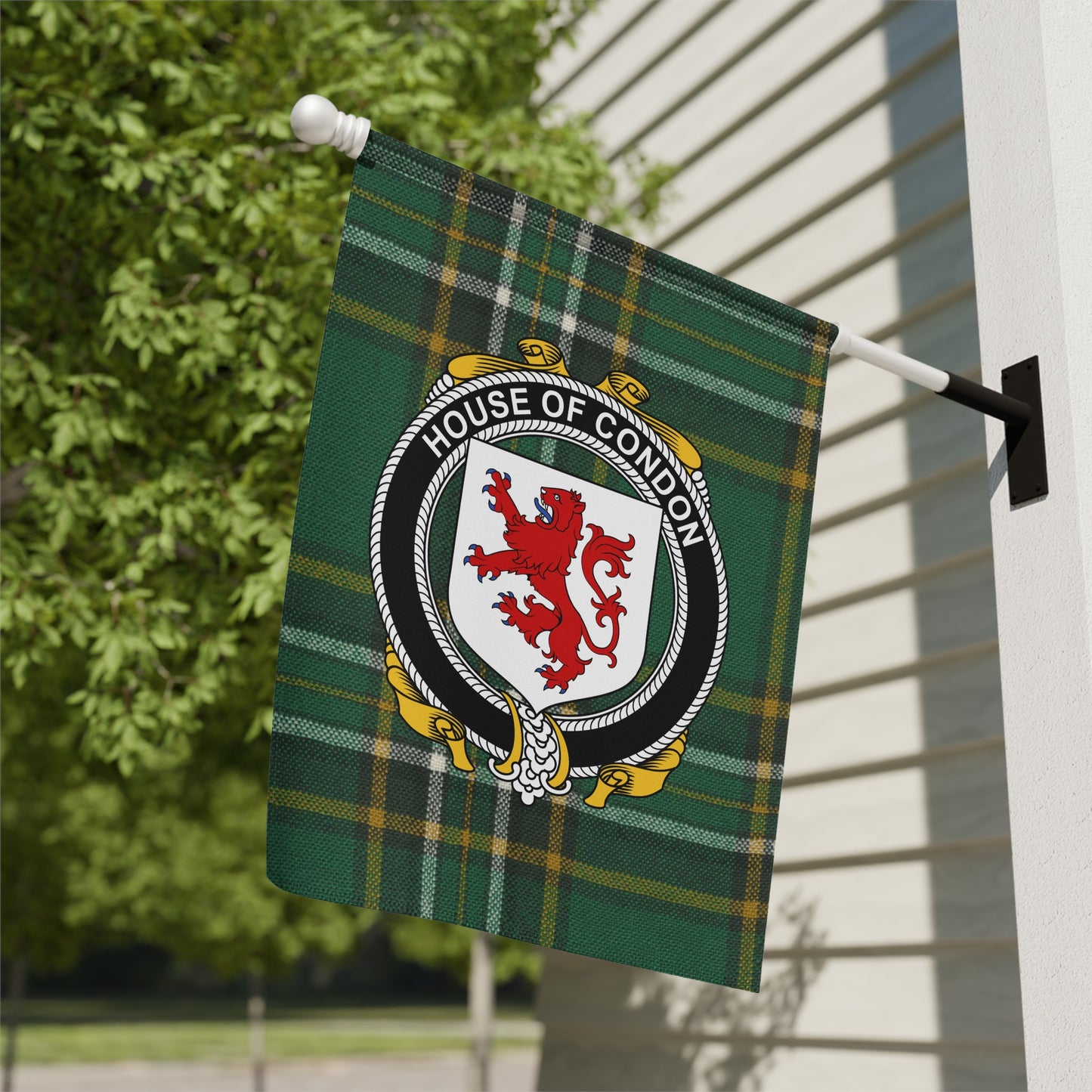 Stylish House of Condon Tartan Patterned Flag