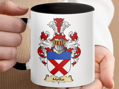 Moffat Family Crest Emblem Design Accent Coffee Mug - Living Stone Gifts