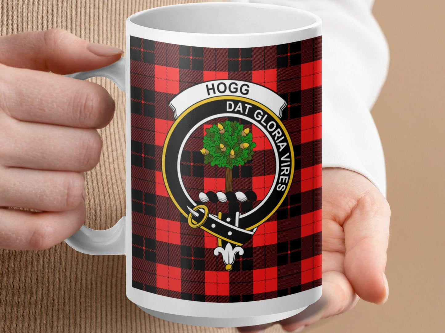 Scottish Clan Hogg Tartan Plaid Mug Crest Design Mug - Living Stone Gifts