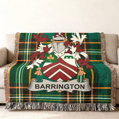 Barrington Crest Green Tartan Pattern Blanket product type