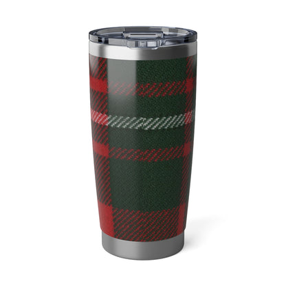 Stylish Red and Green Plaid Patterned Tumbler