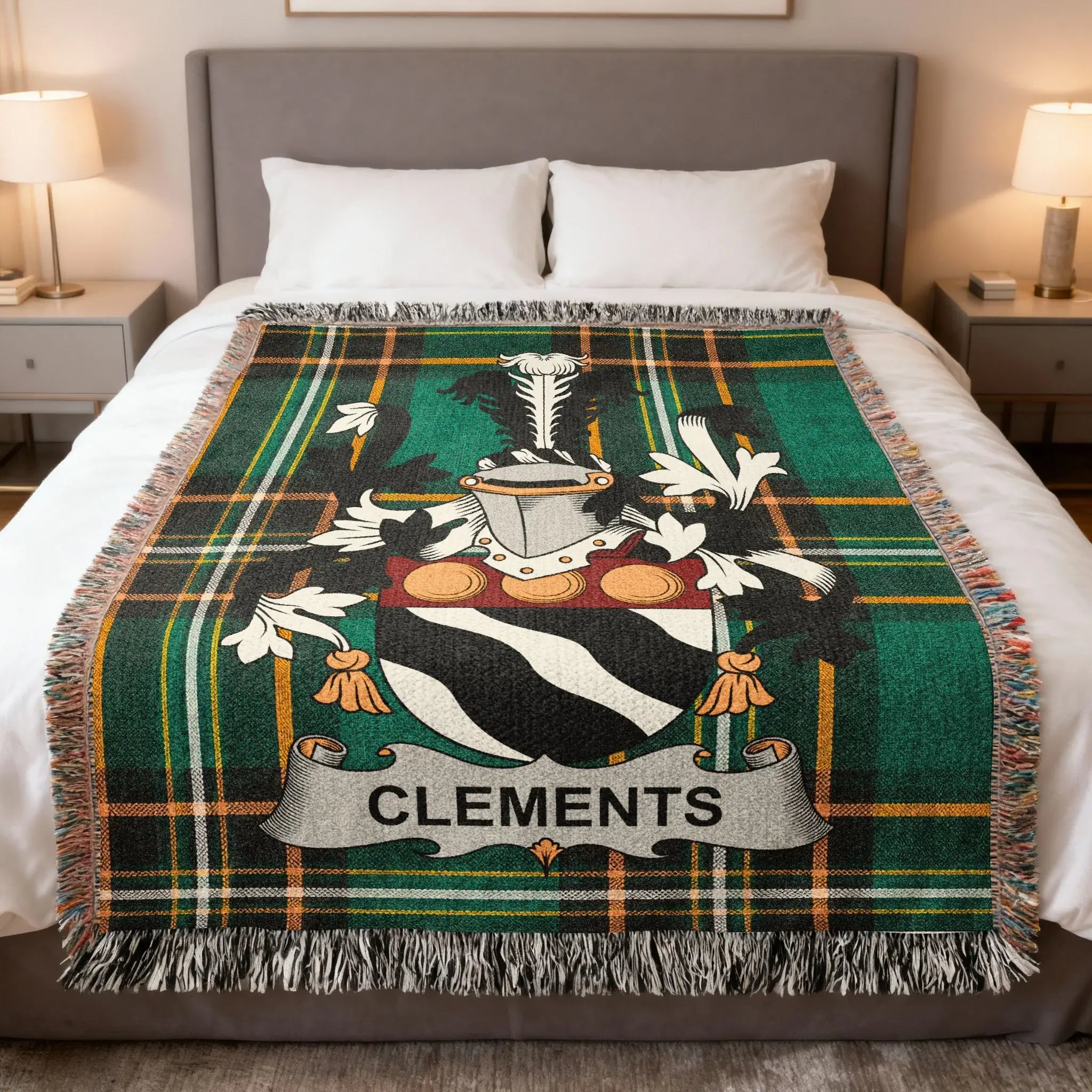 Clements Family Crest Green Plaid Throw product type