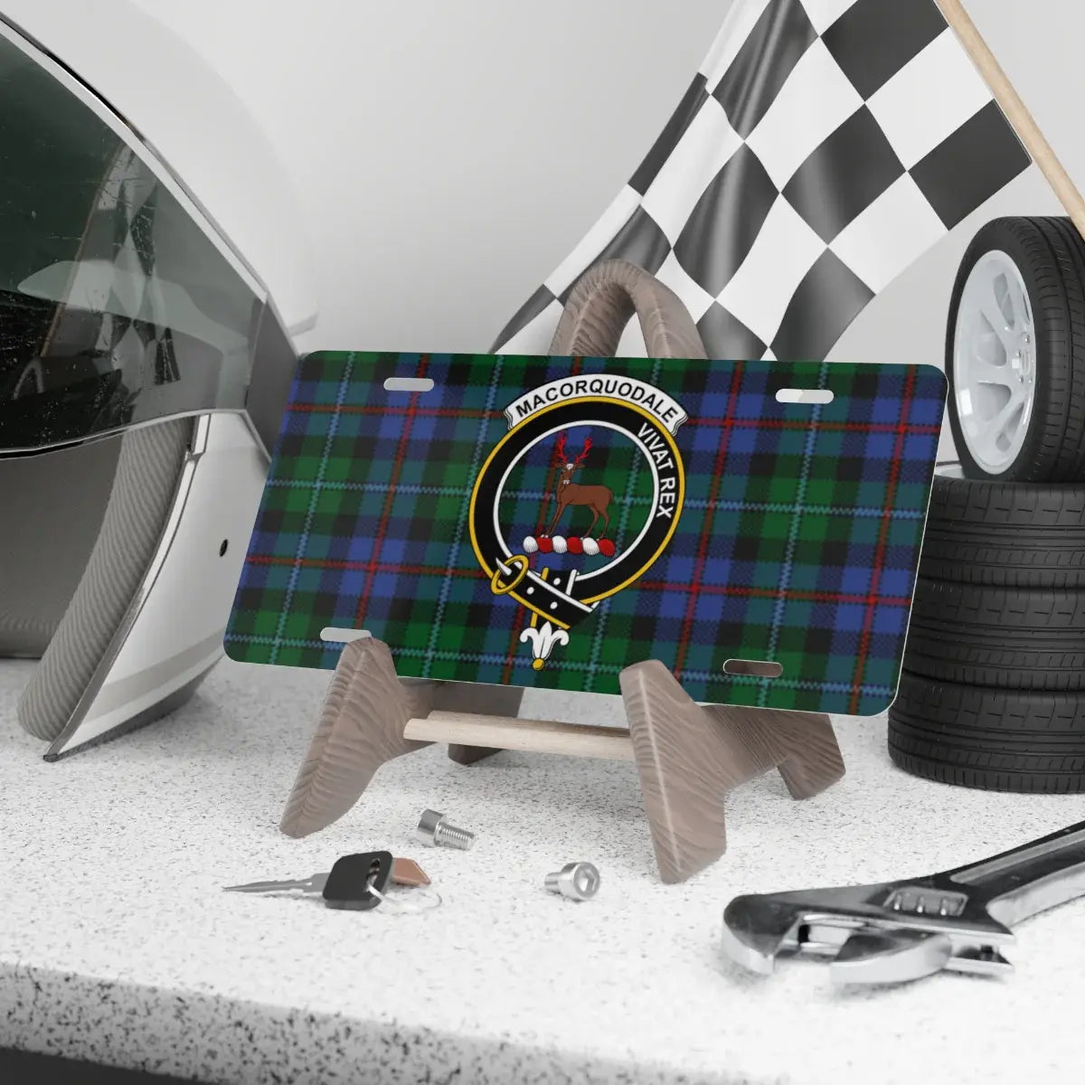 Scottish Tartan Personalized License Plate product