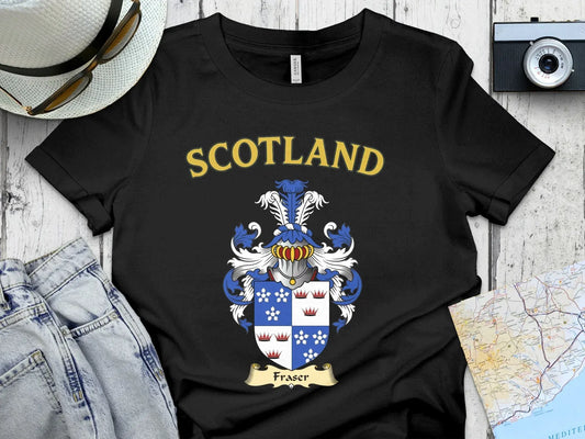 Scotland Fraser Crest Black T-Shirt product