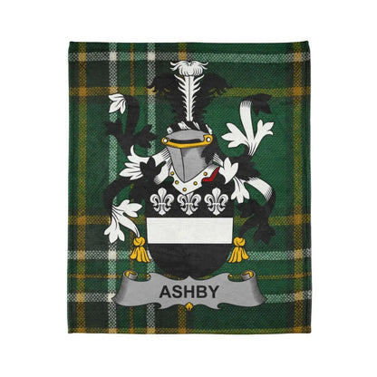 Ashby Family Crest Green Plaid Blanket product type