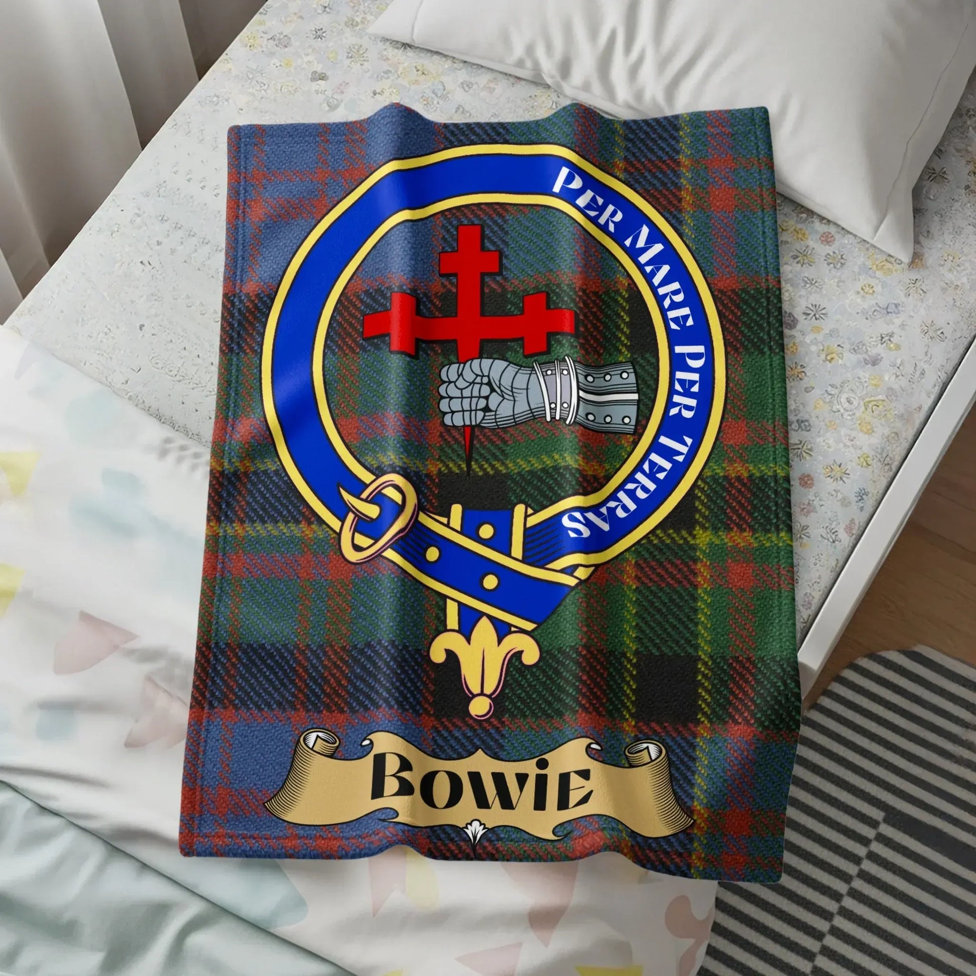 Per Mare Per Terras Bowie Plaid Blanket product