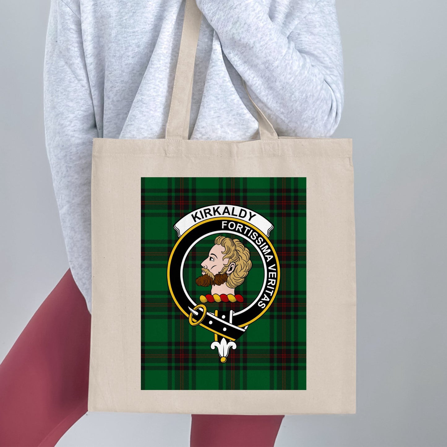 Kirkaldy Fortissima Veritas Scottish Crest Tote Bag - Living Stone Gifts