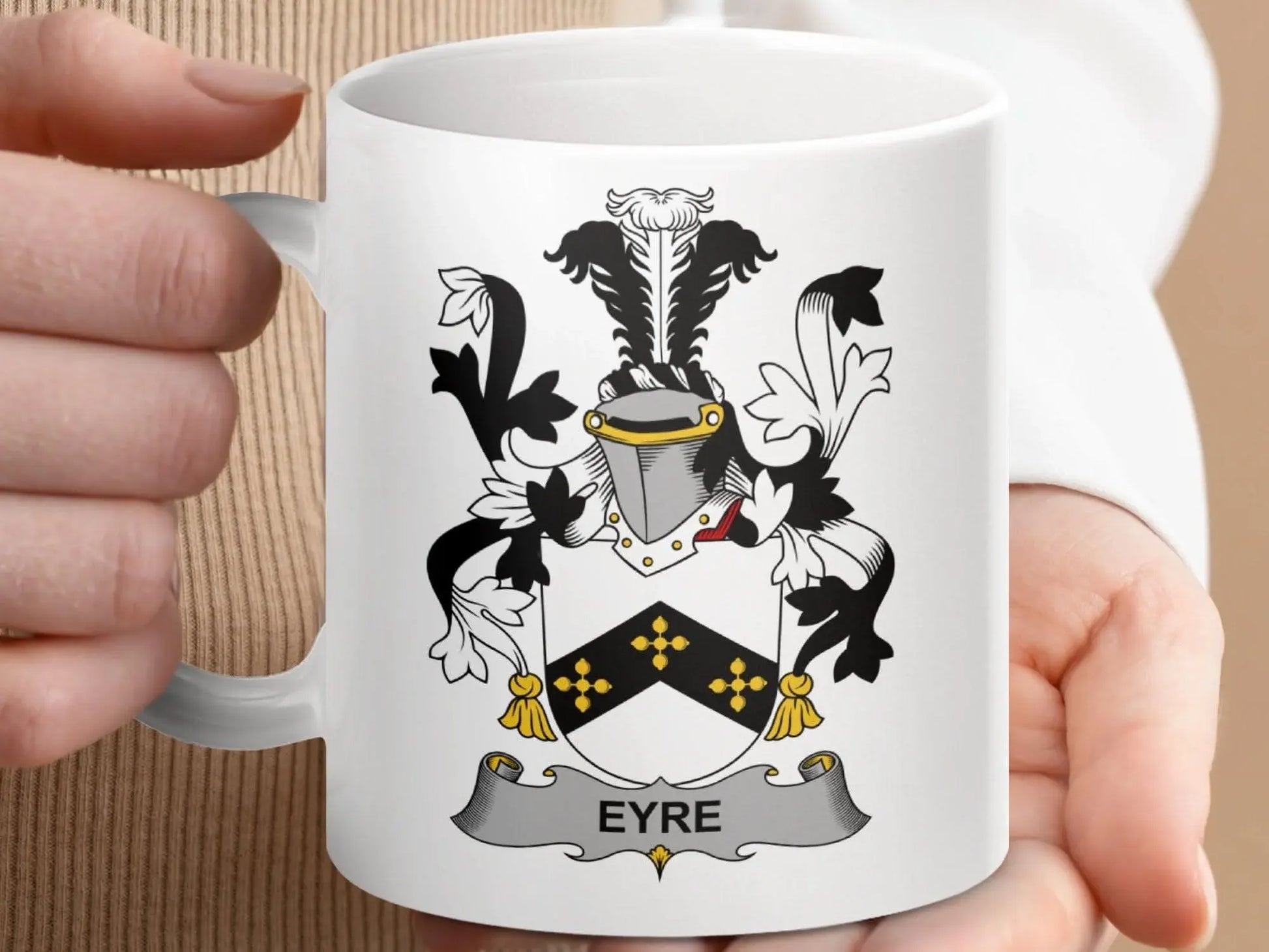 Eyre Surname Irish Family Crest Mug - Celtic Ancestry Gifts