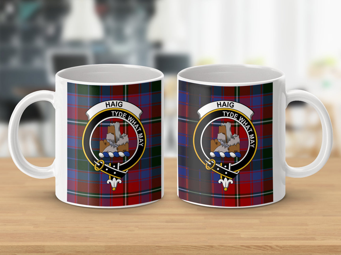 Clan Haig Scottish Tartan Crest Design Mug - Living Stone Gifts