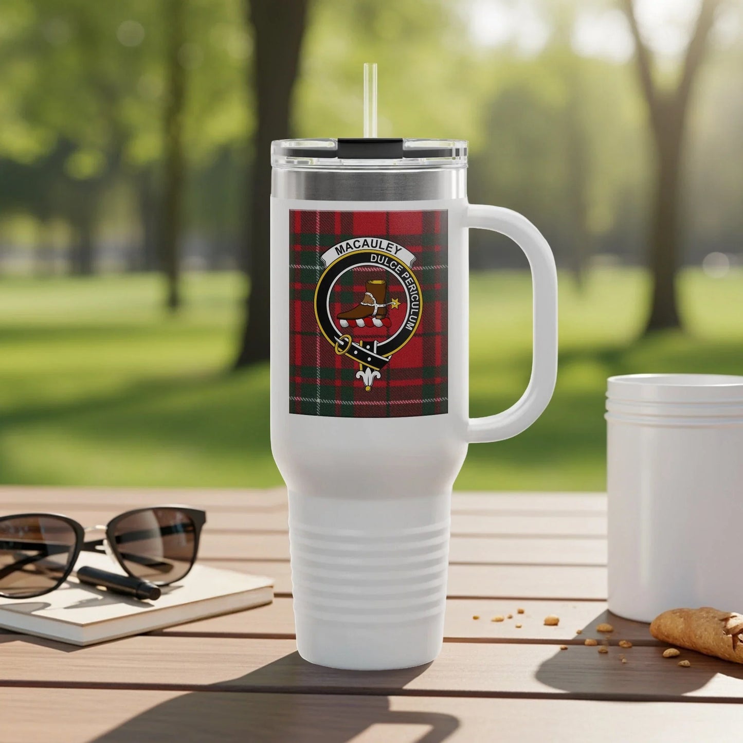 MacAuley Clan Crest Plaid Tumbler 40oz Product