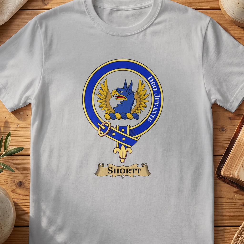 Shortt Scottish clan crest T-shirt in Sport Grey