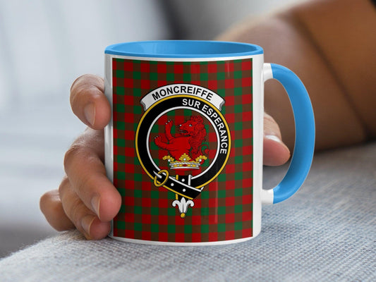 Moncreiffe Clan Crest Roaring Lion Tartan Mug - Living Stone Gifts