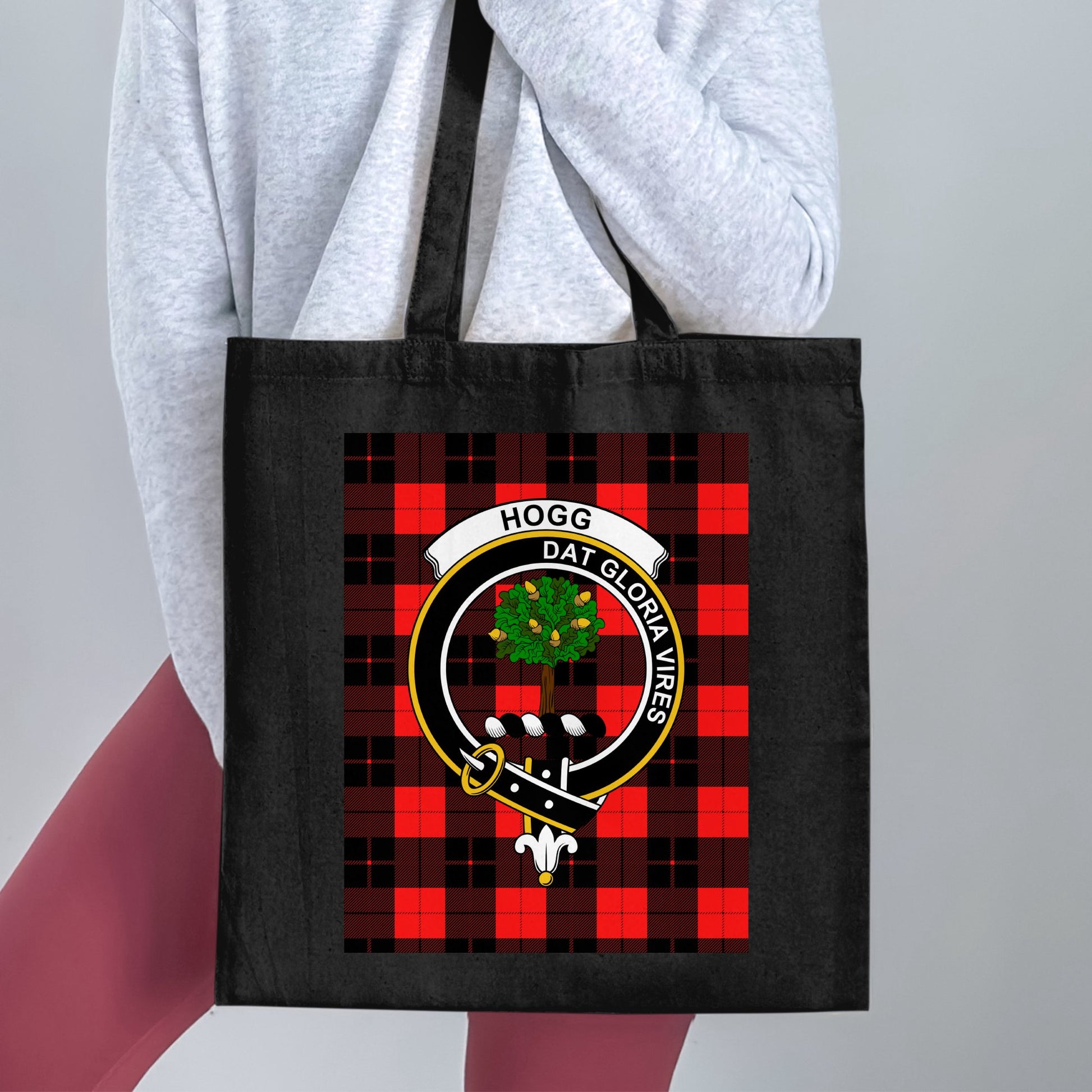 Clan Hogg Scottish Crest Tartan Tote Bag - Living Stone Gifts