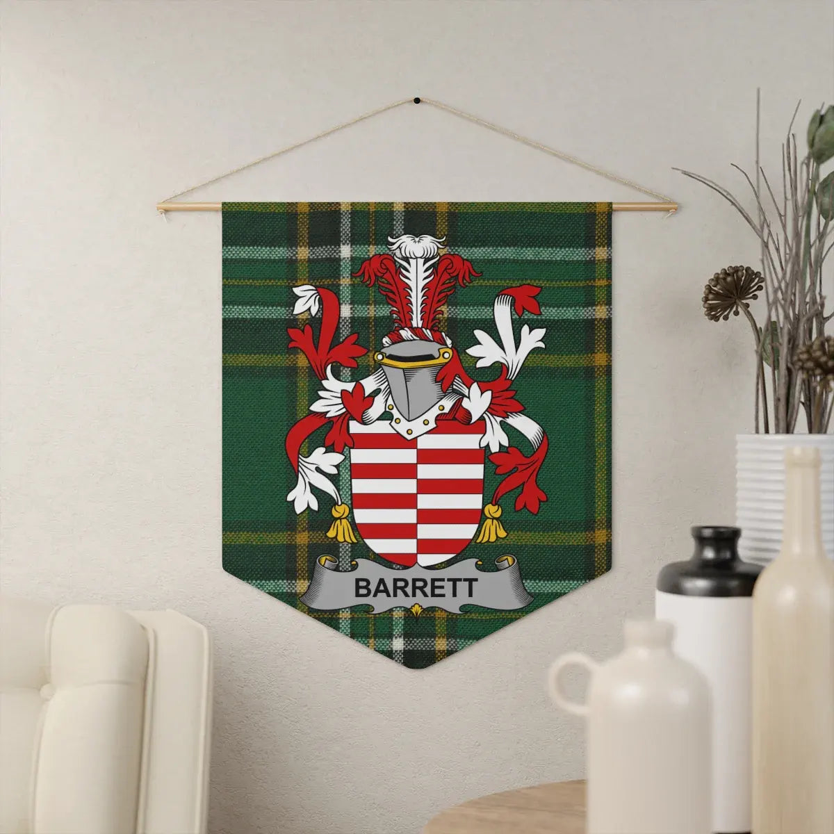 Personalized Barrett Family Crest Wall Hanging product