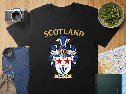 Scotland MacCall Family Crest Graphic T-Shirt product type