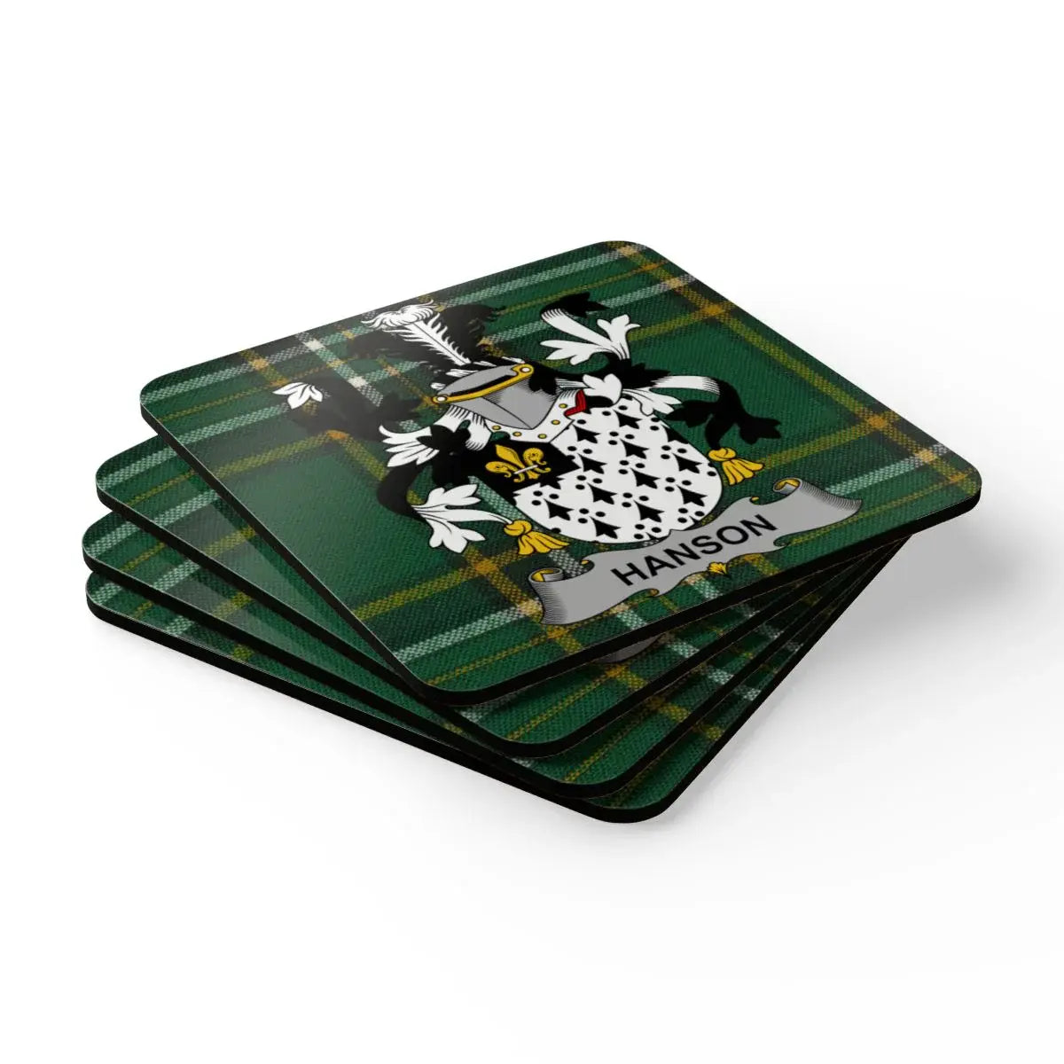 Hanson Family Crest Tartan Coaster Set product type