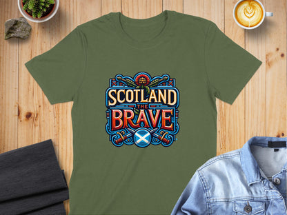 Scotland The Brave Bold Graphic Print T-Shirt - Living Stone Gifts