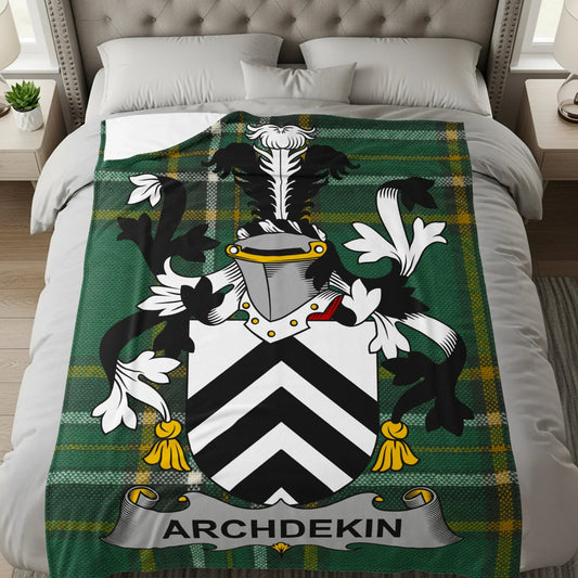 Archdekin Crest Emblem on Plaid Printed Blanket product