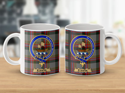 Clan MacGillivray Tartan Crest Personalized Gavin Mug - Living Stone Gifts