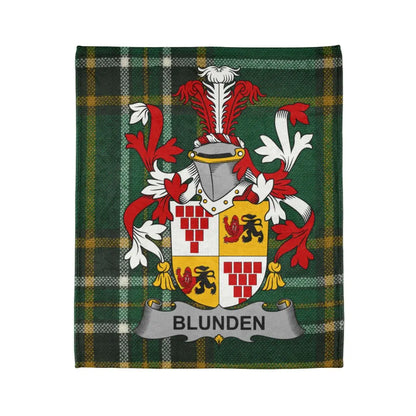 Blunden Family Crest Plaid Blanket Keepsake product