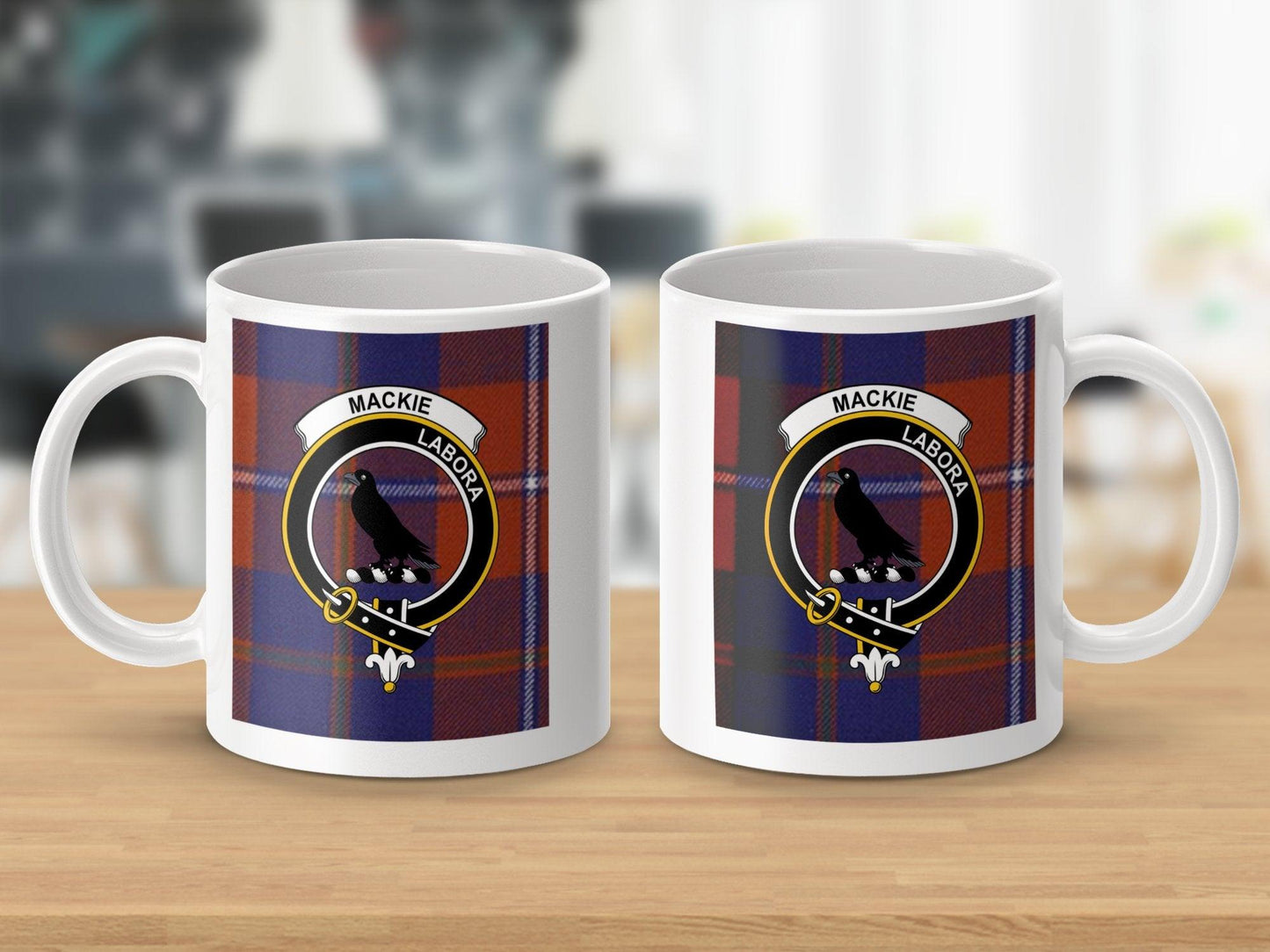 Scottish Mackie Tartan Clan Crest Plaid Design Mug - Living Stone Gifts