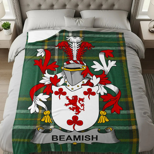 Beamish Family Crest Tartan Shield Blanket product
