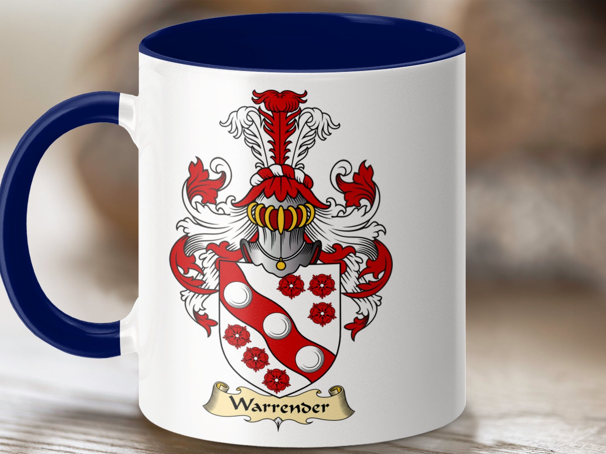 Warrender Clan Scottish Traditional Coat of Arms Mug - Living Stone Gifts