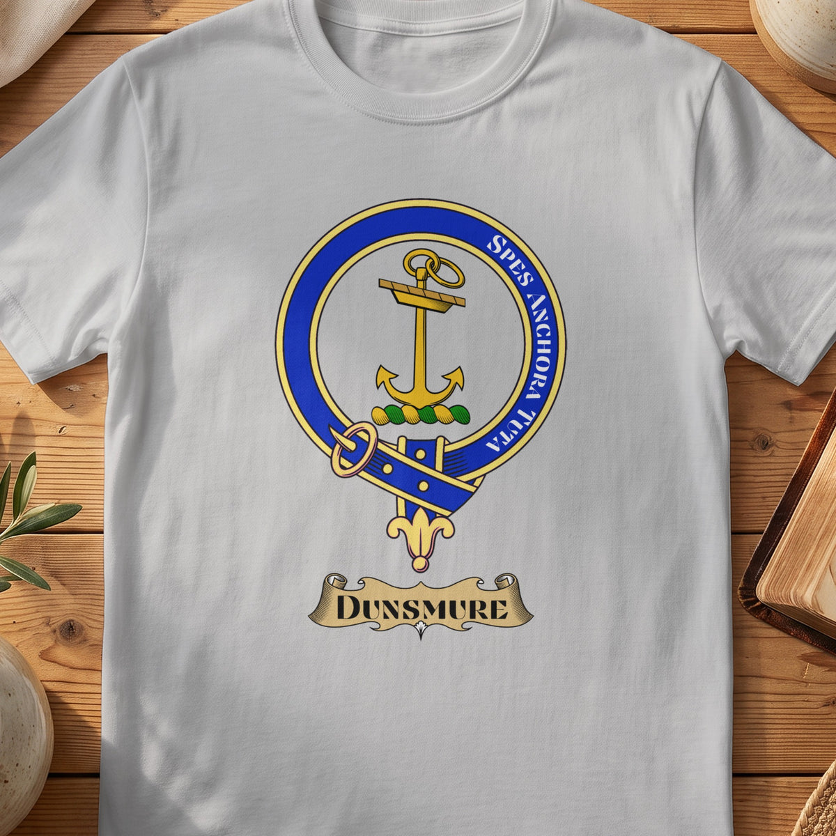 Dunsmure Scottish clan crest T-shirt in Sport Grey