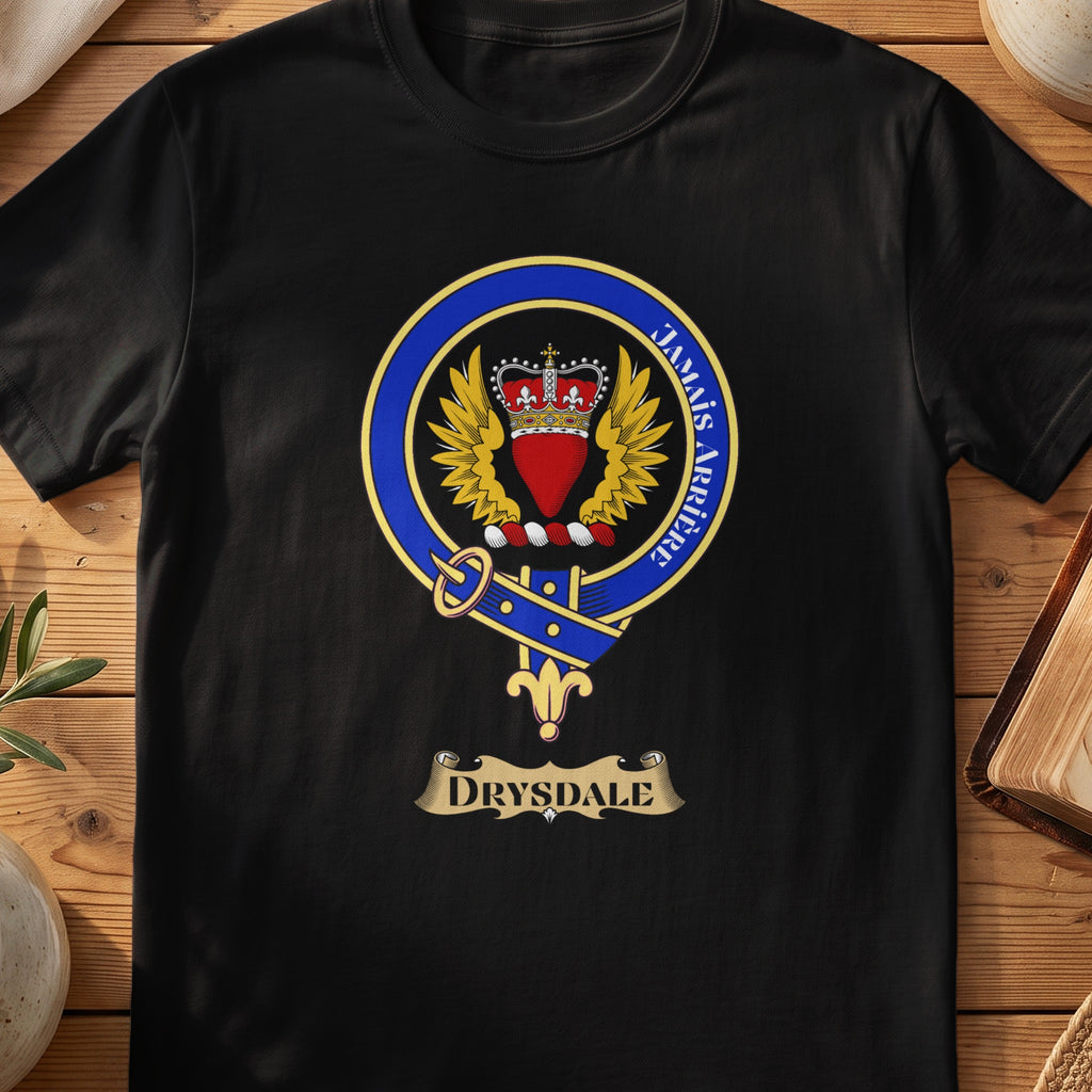 Drysdale Scottish clan crest T-shirt in black
