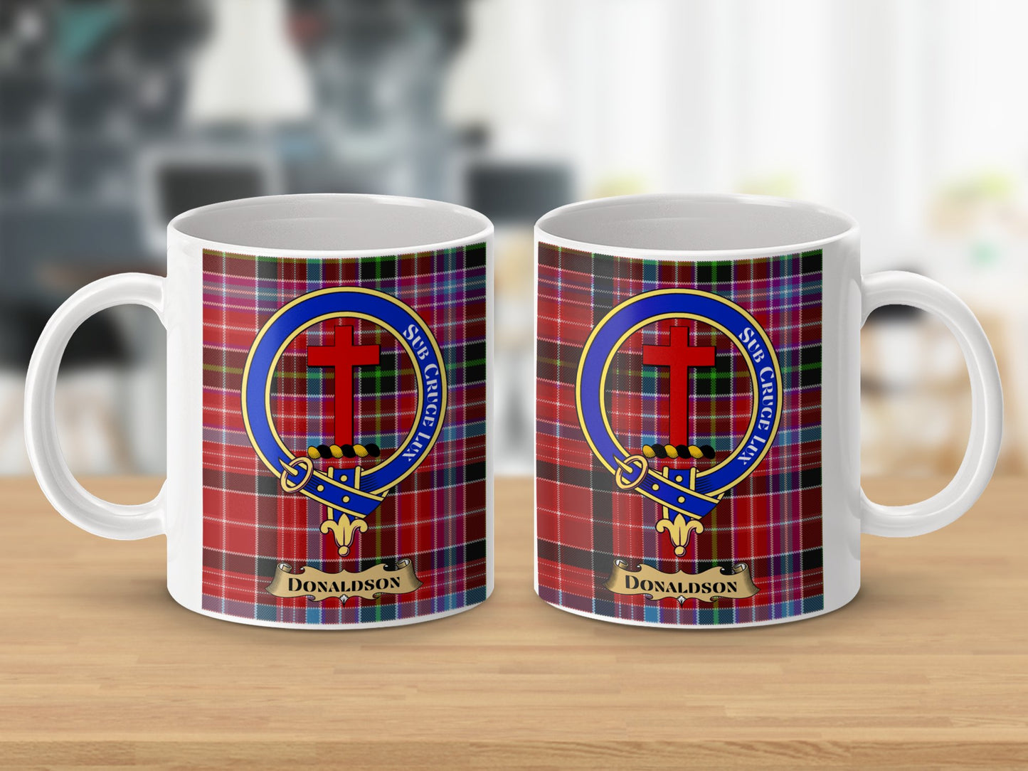 Clan Donaldson Scottish Tartan Crest Mug - Living Stone Gifts