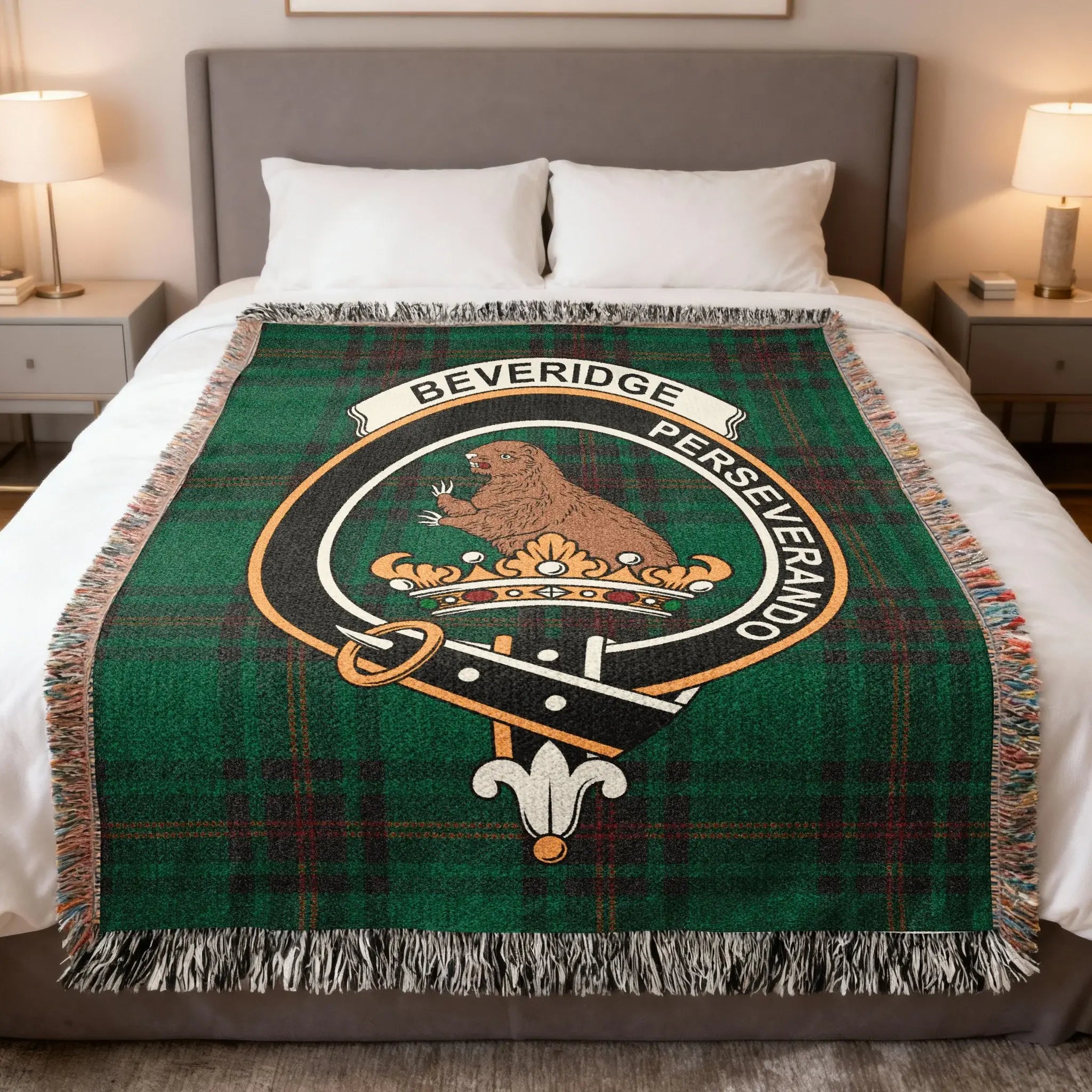 Beveridge Perseverando Tartan Blanket Bedding Decor
