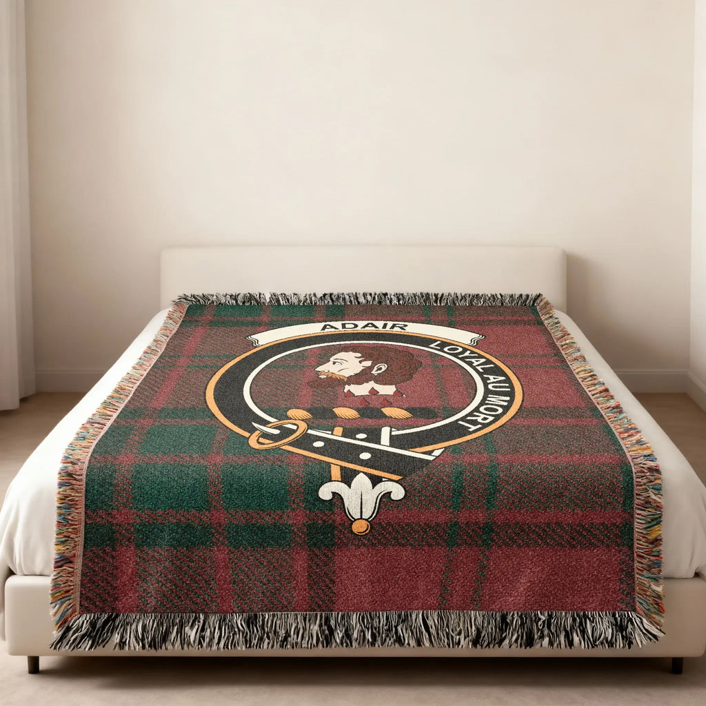 Adair Loyal au Mort plaid woven blanket — heirloom cotton construction, three sizes available