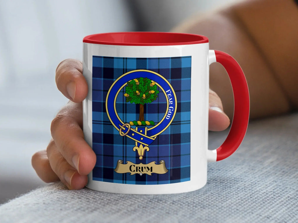 Crum family crest ceramic mug for everyday coffee and tea