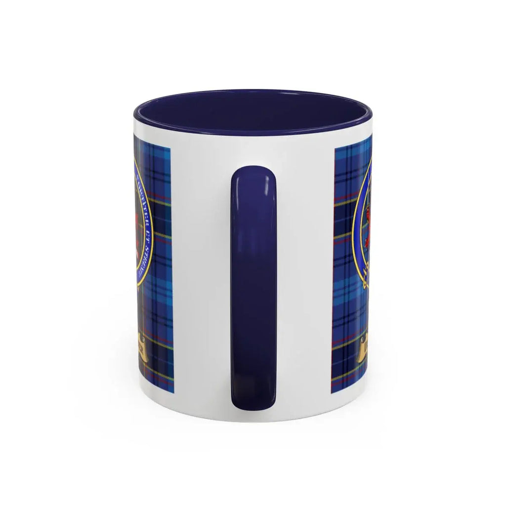 Dempster clan crest mug shown in 11 oz and 15 oz sizes