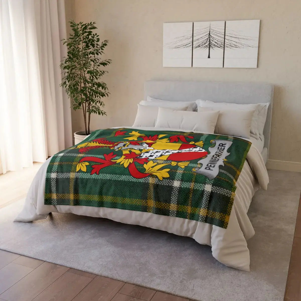 Colorful Family Crest Pattern Blanket product
