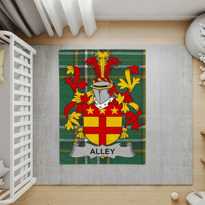 Colorful Crest Design with Alley Name Rug product