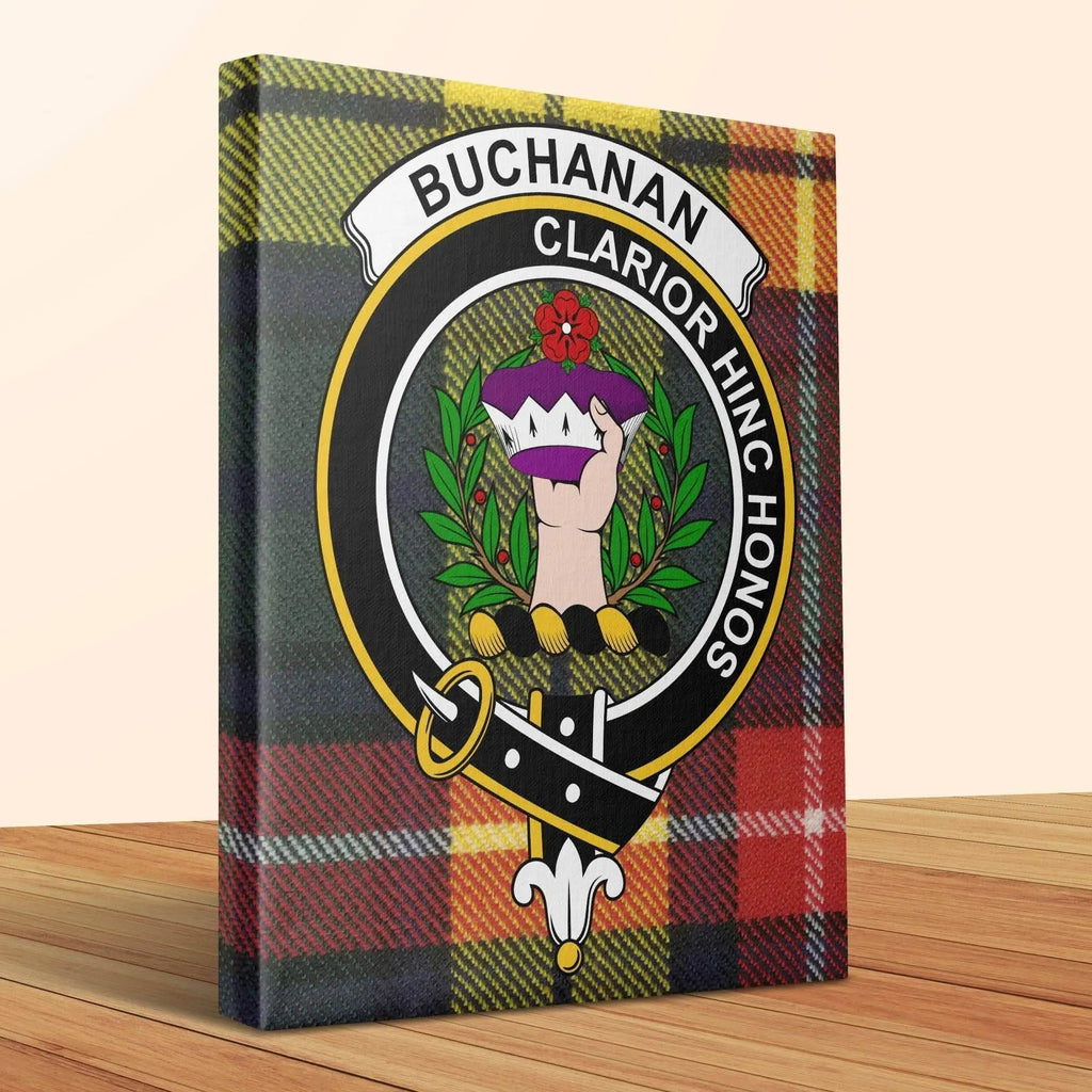 Buchanan Clan Crest Claror Hinc Honos Canvas - Celtic Ancestry Gifts