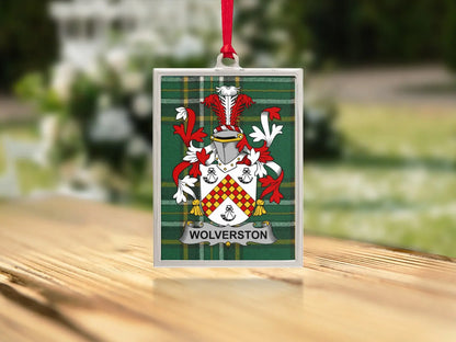 Wolverston Crest Design Pattern Hanging Ornament product