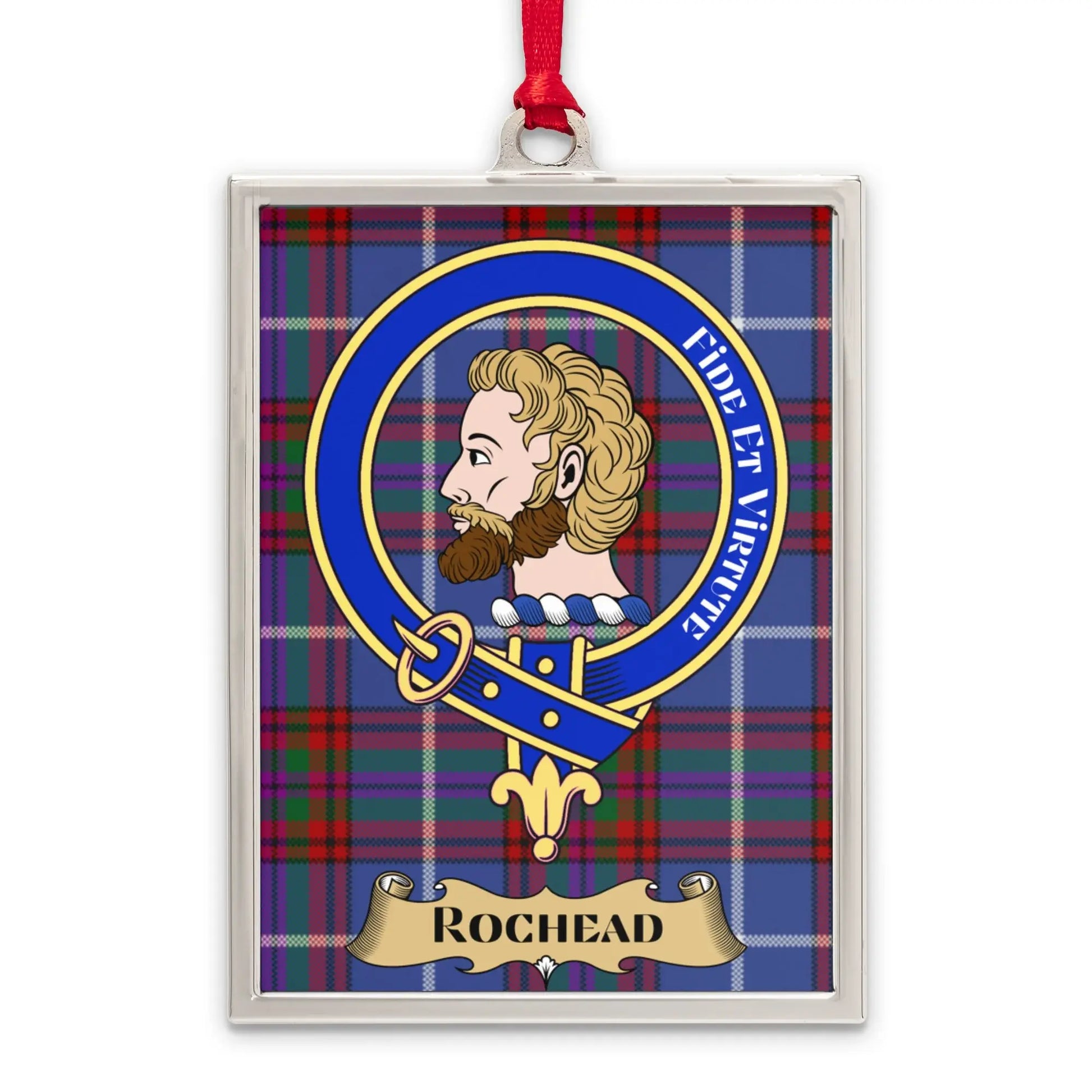 Rochead Family Crest Plaid Background product