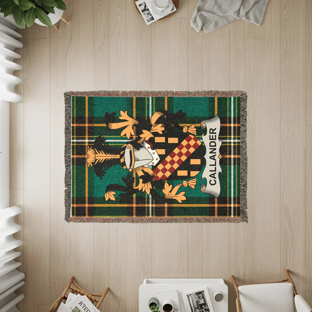 CALLANDER tartan crest woven throw blanket product type