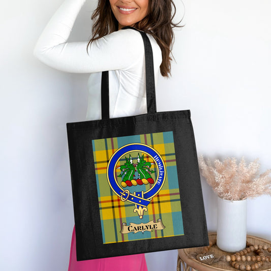 Carlyle clan scottish tartan Tote Bag - Living Stone Gifts