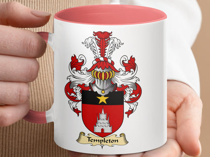 Clan Templeton Scottish Coat of Arms Mug - Living Stone Gifts