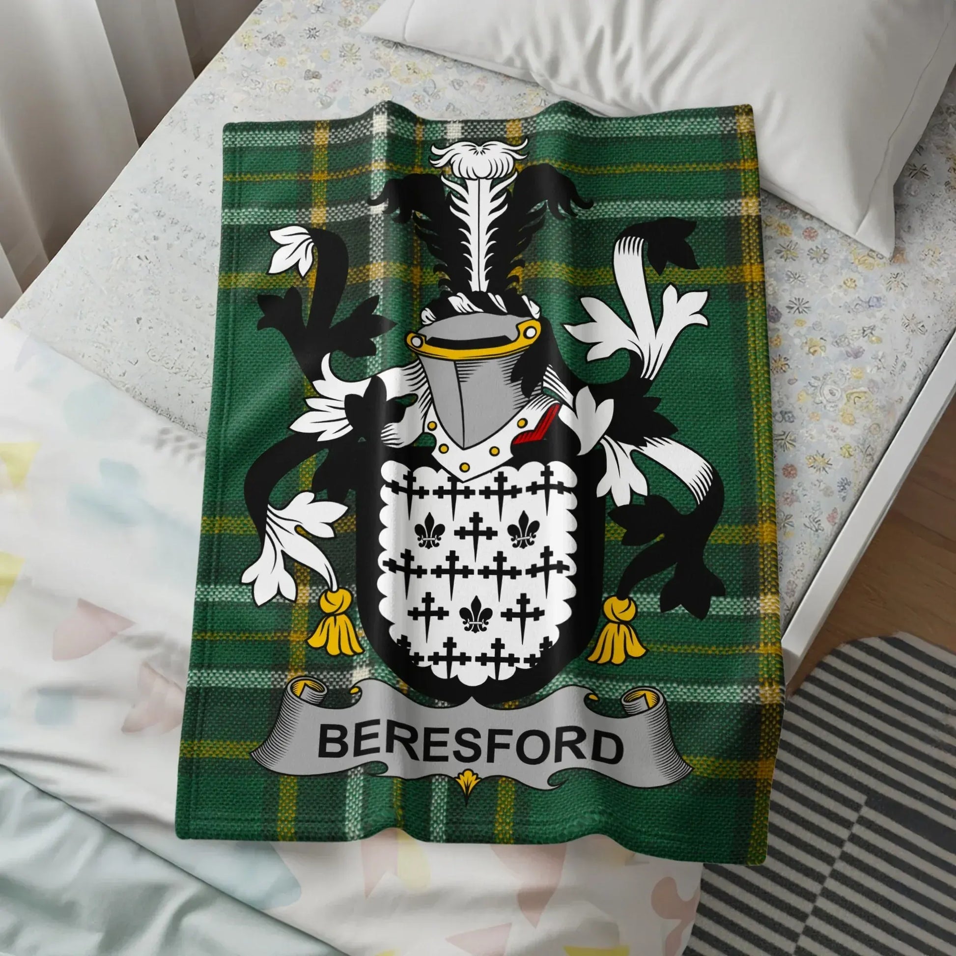Beresford Family Tartan Design Decorative Blanket product