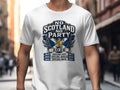 T-shirt with "No Scotland No Party" and Scotland's 2026 game schedule.