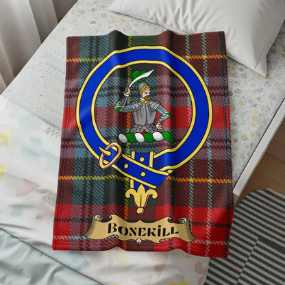 Clan Bonerkill Tartan Throw Blanket Product