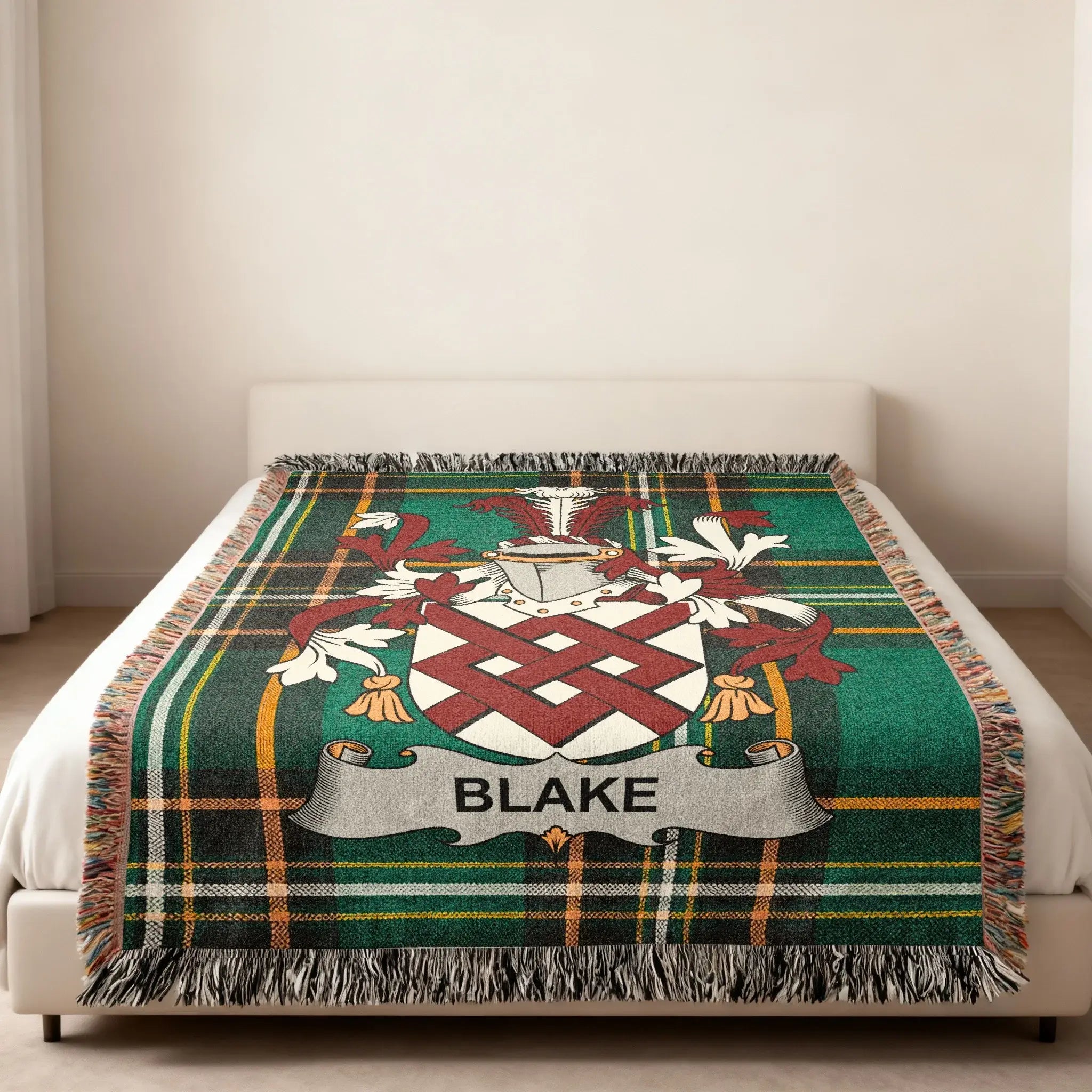 Blake Family Crest Tartan Plaid Blanket product type