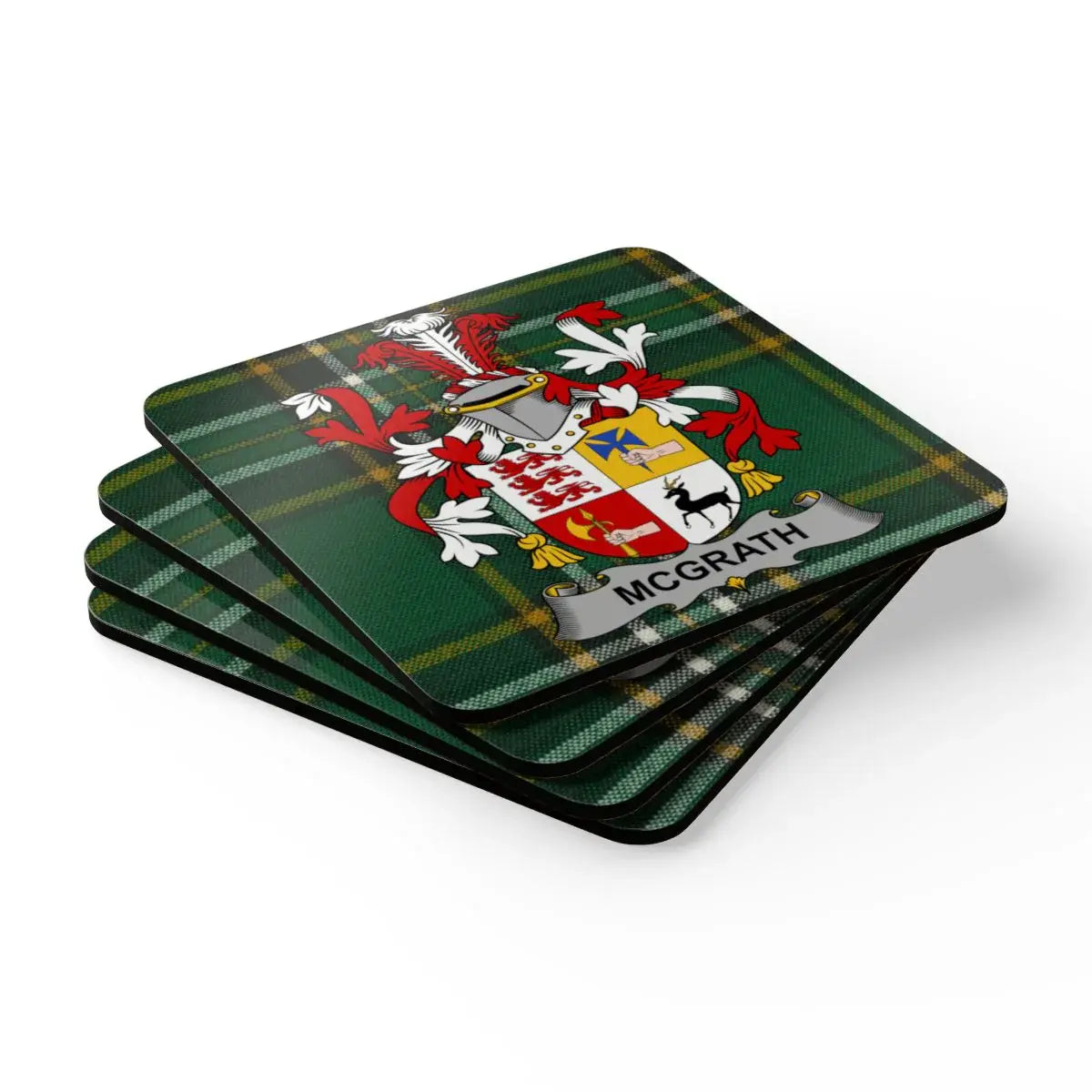 Personalized McGrath Family Crest Coaster Set product
