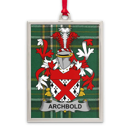 Archbold Family Crest Ornament Personalized product