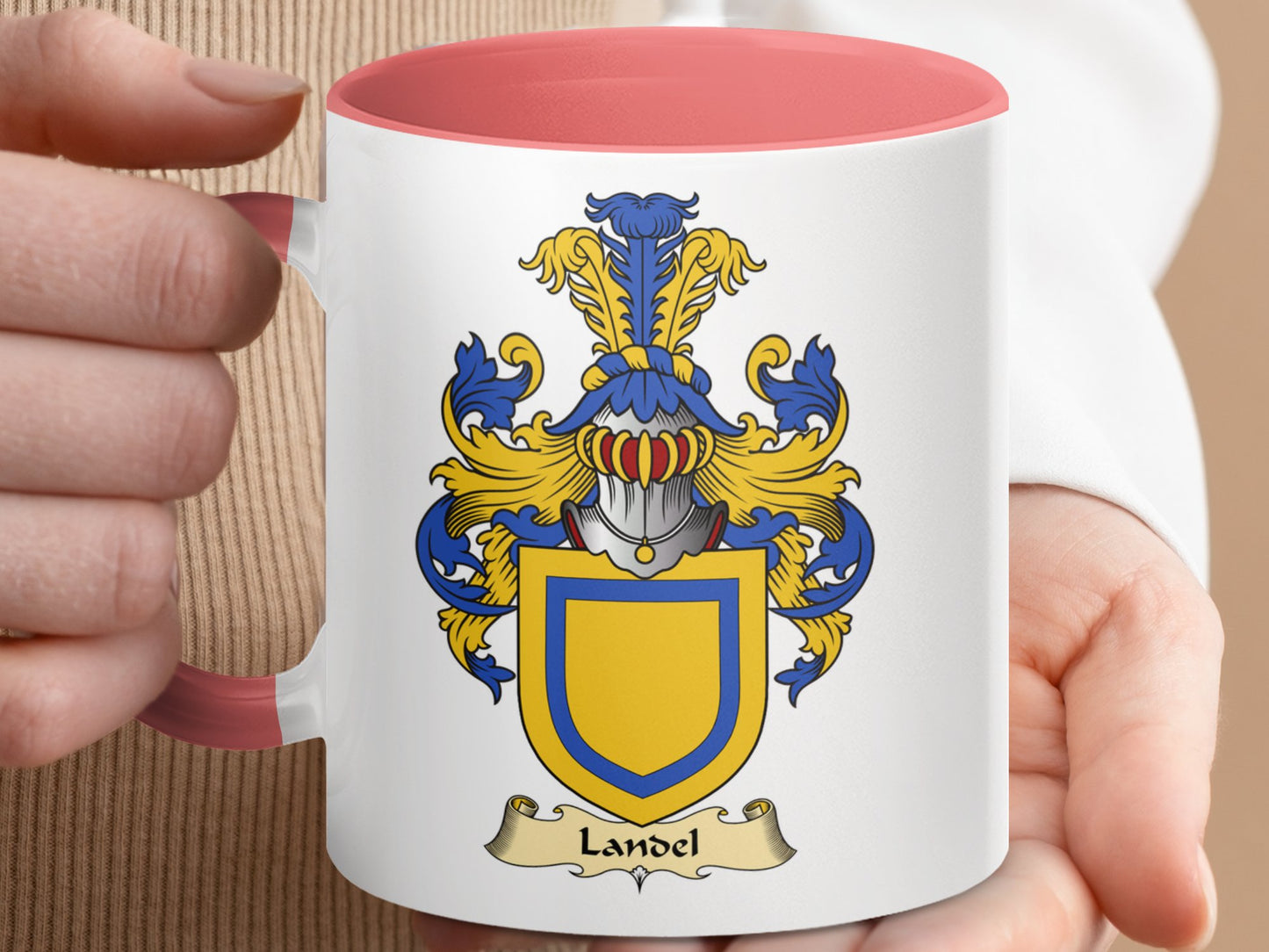 Clan Landel Scottish Coat of Arms Accent Mug - Living Stone Gifts