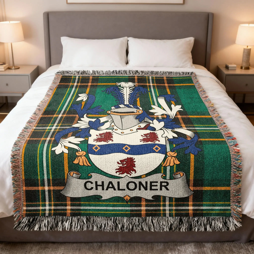 Chaloner Family Crest Plaid Blanket Fringed Throw product type